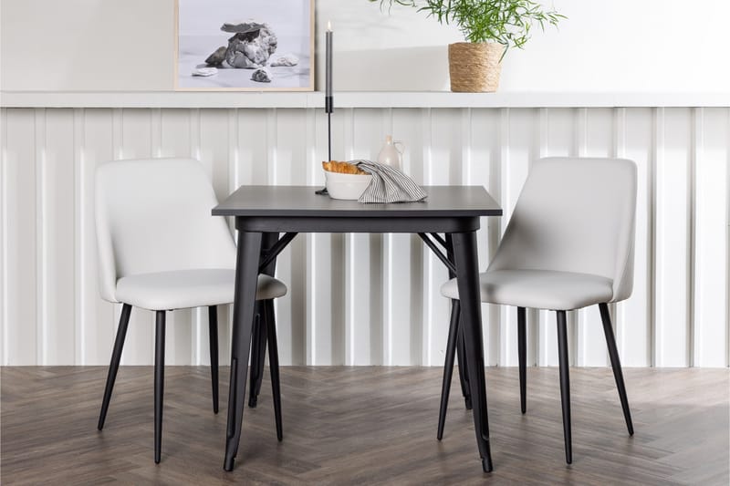 Tempe Matgrupp 80 cm Rektangulär med 2 Night stolar - Svart - Products - Möbler - Bord & matgrupp - Matgrupp