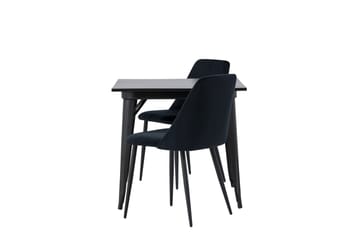 Tempe Matgrupp 80 cm Rektangulär med 2 Night stolar - Svart - Products - Möbler - Bord & matgrupp - Matgrupp