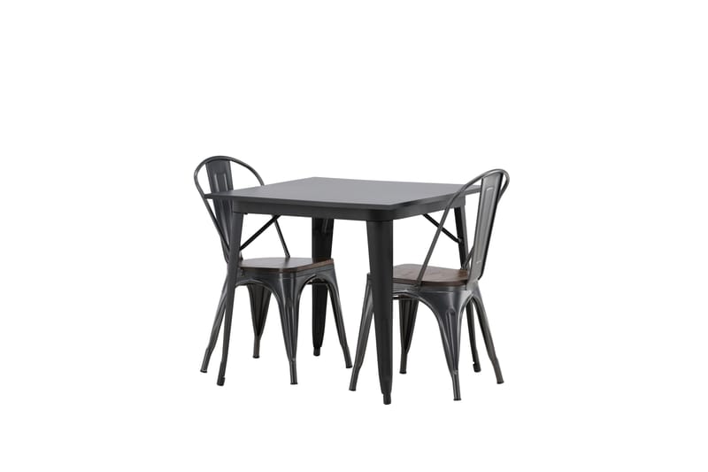 Tempe Matgrupp  80 cm Rektangulär med 2 Tempe stolar - Mörkgrå - Products - Möbler - Bord & matgrupp - Matgrupp