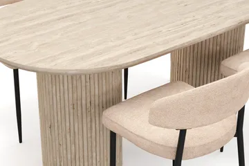 Uppveda Matbord Travetin utseende med 4 st Jairam Matstolar - Beige - Products - Möbler - Bord & matgrupp - Matgrupp