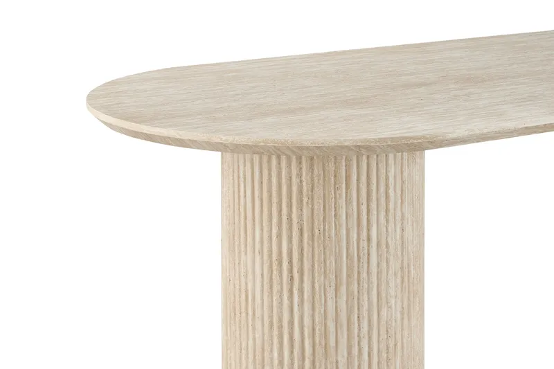 Uppveda Ovalt Matbord 180x90 cm Travertin Utseende - Beige - Products - Möbler - Bord & matgrupp - Matbord & köksbord