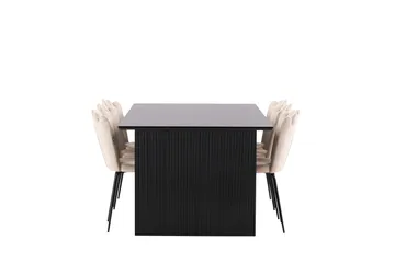 Vail Matgrupp 200 cm Rektangulär med 6 Limhamn stolar - Beige - Products - Möbler - Bord & matgrupp - Matgrupp