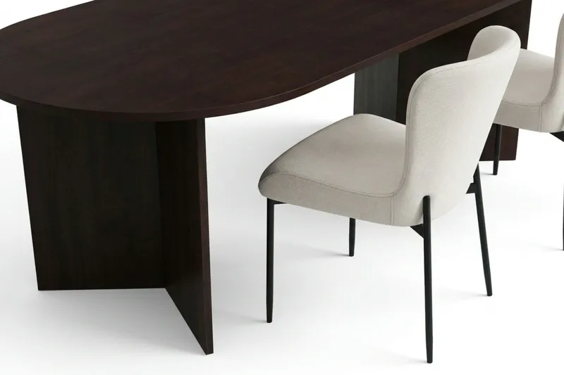 Vera Matgrupp rektangulärt 220 cm Rökt Ek med 6 Elsie Matstolar - Rökt ek/Beige - Products - Möbler - Bord & matgrupp - Matgrupp