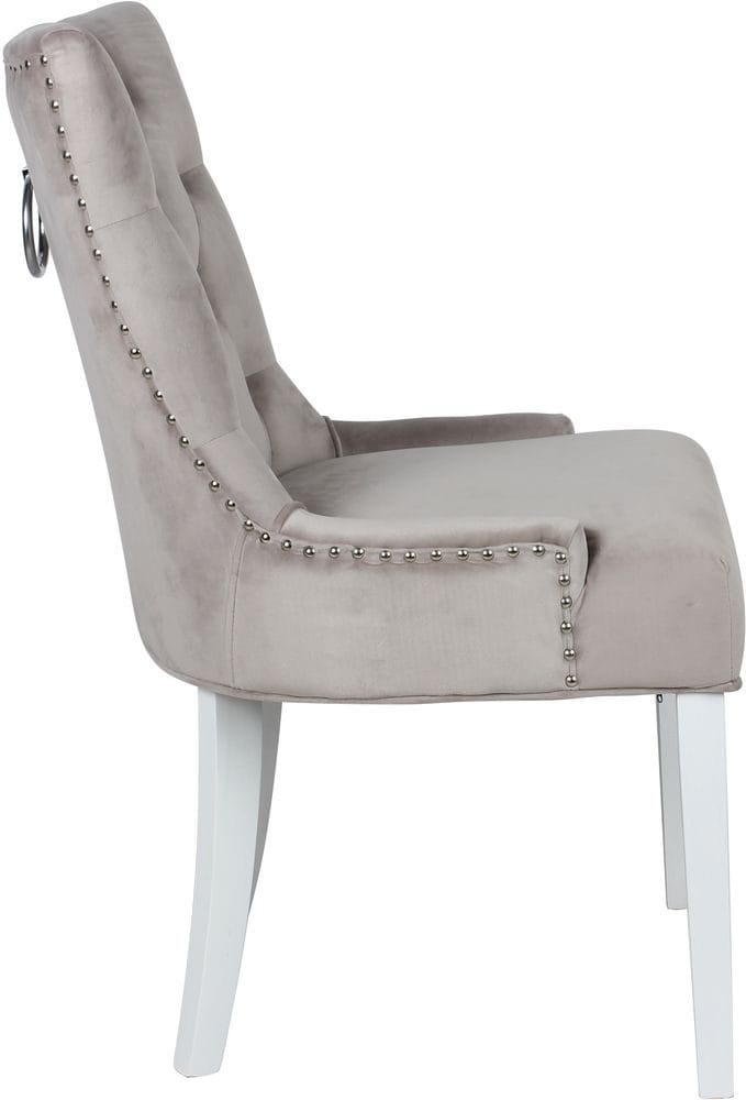 Victoria matgrupp, runt matbord Ø120 cm med 4 st Tuva stol Cleopatra - Vit/Brunbets - Cleopatra Vit/Brunbets - Products - Möbler - Bord & matgrupp - Matgrupp