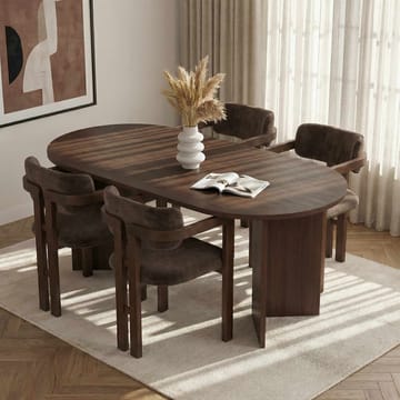 Vintar Matbord- och stolset 180x75x90 cm 5 delar - Milano Valnöt, Mörk valnöt, Brun - Products - Möbler - Bord & matgrupp - Matgrupp