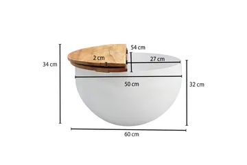 Willowdale Soffbord 60 cm Runt - Brun/Vit - Products - Möbler - Bord & matgrupp - Soffbord