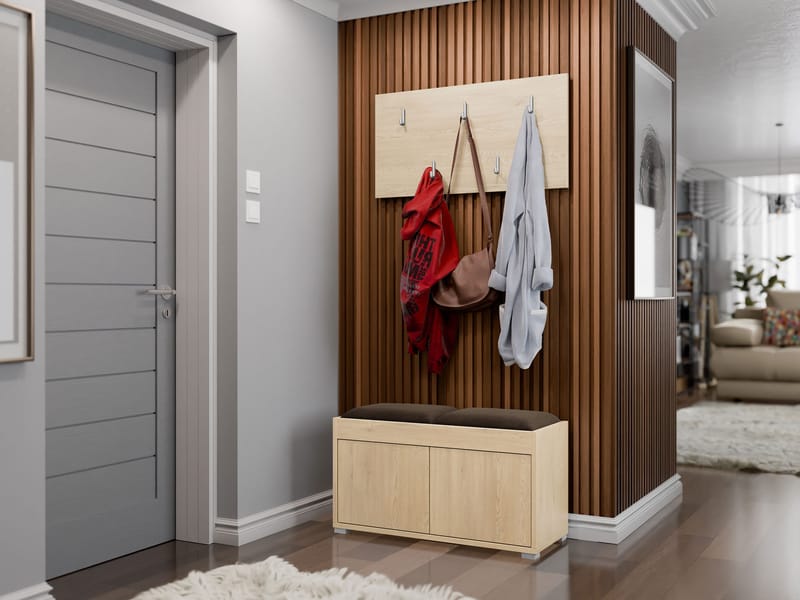 Agawal Hallmöbelset - Brun - Products - Möbler - Hallmöbler - Möbelset för hall & entre