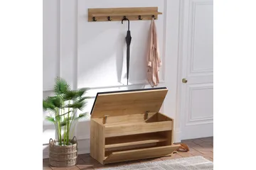 Hallmöbelset 35x80 cm - Natur/Svart - Products - Möbler - Hallmöbler - Möbelset för hall & entre