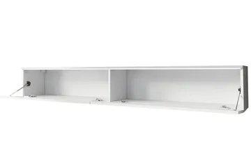 Cuguen TV-bänk 180 cm LED-belysning - Vit|Grå|Vit LED - Products - Möbler - TV- & Mediamöbler - TV bänk & mediabänk