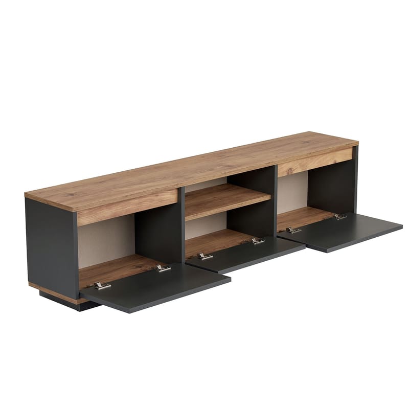 Domar Tv-bänk 160 cm, Antracit, Atlantic pine