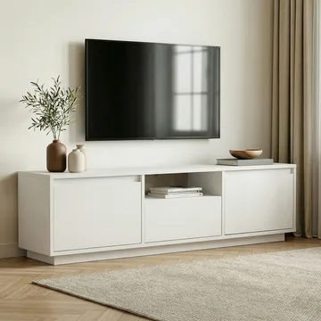 Domar Tv-bänk 160 cm - Naturligt vit - Products - Möbler - TV- & Mediamöbler - TV bänk & mediabänk