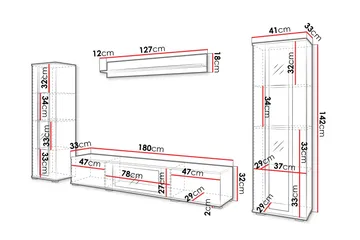 Gamal Tv-möbelset - Vit - Products - Möbler - TV- & Mediamöbler - TV-möbelset