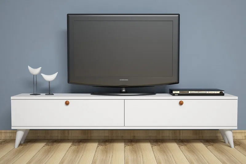 Gersby TV-Bänk 160 cm - Vit - Products - Möbler - TV- & Mediamöbler - TV bänk & mediabänk