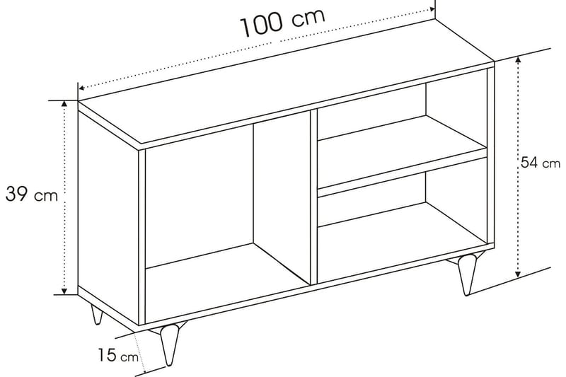 Hensiek TV-Bänk 100 cm - Antracit - Products - Möbler - TV- & Mediamöbler - TV bänk & mediabänk