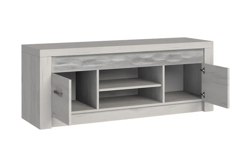 Indianapolis TV-bänk 137x42x53 cm - Vit Led-Belysning - Products - Möbler - TV- & Mediamöbler - TV bänk & mediabänk