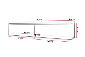 Kanak Tv-bänk 140 cm - Natur/Vit - Products - Möbler - TV- & Mediamöbler - TV bänk & mediabänk