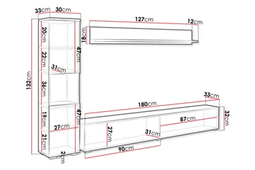 Kanehiro Tv-möbelset - Natur/Vit - Products - Möbler - TV- & Mediamöbler - TV-möbelset