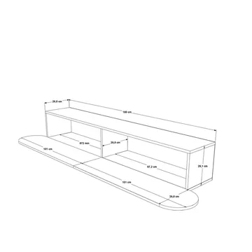 Lumina TV-bänk 180x29,5x31,6 cm - Atlantic pine - Products - Möbler - TV- & Mediamöbler - TV bänk & mediabänk