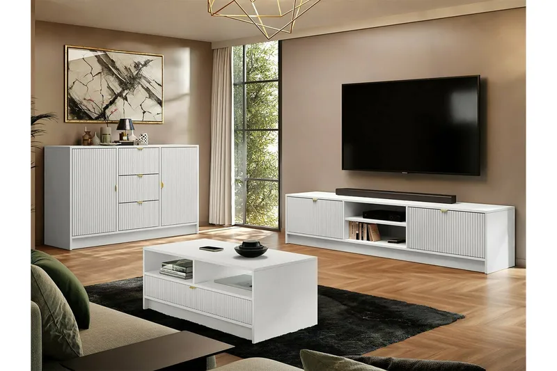 Novaj Tv-skåp 180 cm - Vit - Products - Möbler - TV- & Mediamöbler - TV-skåp