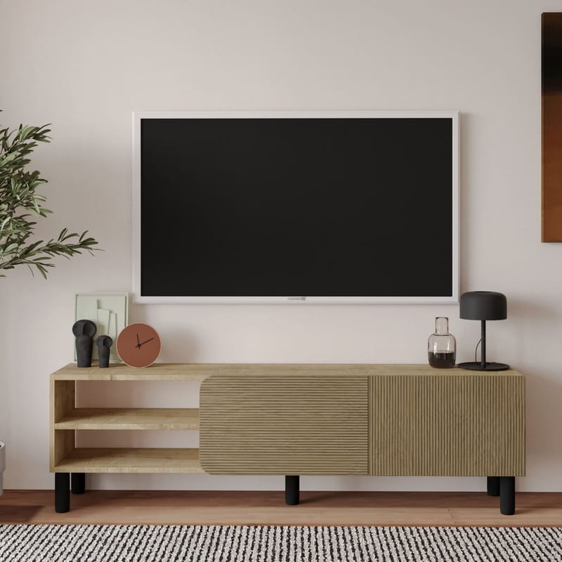 Relento Tv-bänk 150 cm - varm ek, sapphire-ek - Products - Möbler - TV- & Mediamöbler - TV bänk & mediabänk