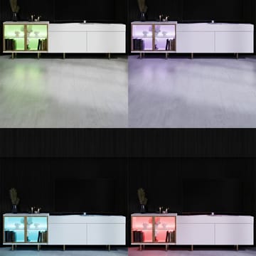 Seyring Tv-bänk 190 cm - Vitt och guld - Products - Möbler - TV- & Mediamöbler - TV bänk & mediabänk