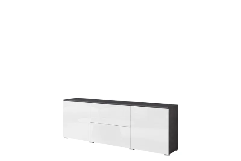 Sherie Tv-bänk 180 cm, Vit/Grå