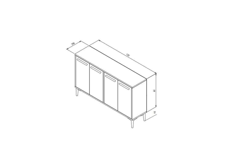 Stria Tv-bänk 120 cm - Antracit - Products - Möbler - TV- & Mediamöbler - TV bänk & mediabänk