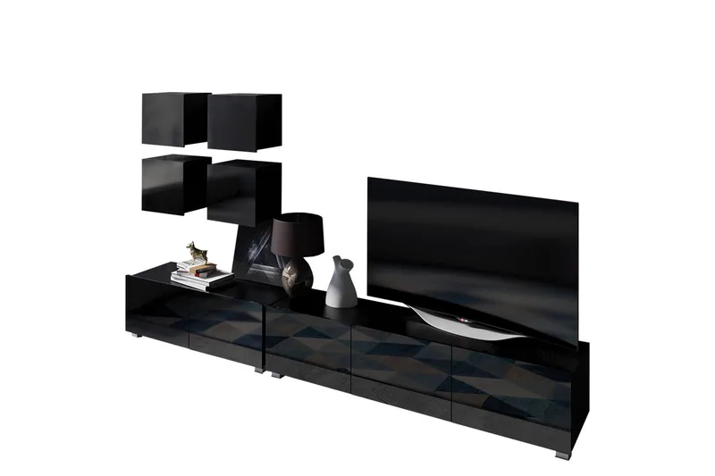 Tessan Tv-möbelset - Svart - Products - Möbler - TV- & Mediamöbler - TV-möbelset