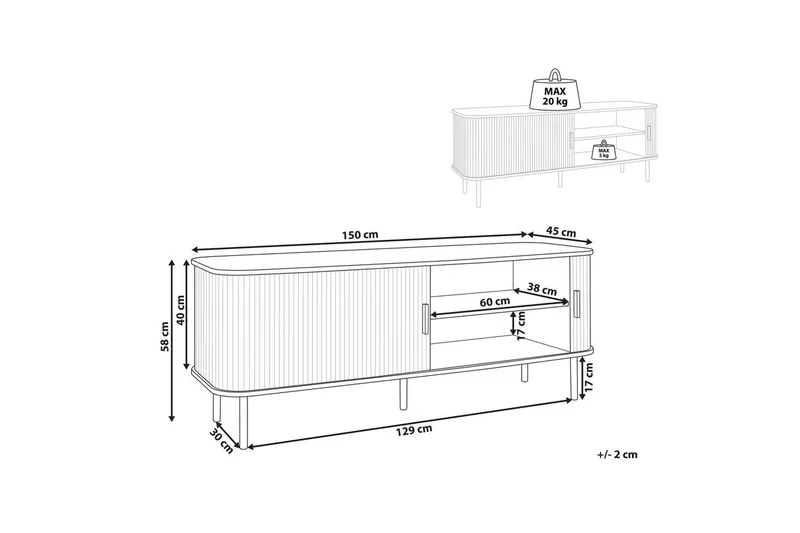 TV-bänk Bradley - Products - Möbler - TV- & Mediamöbler - TV bänk & mediabänk