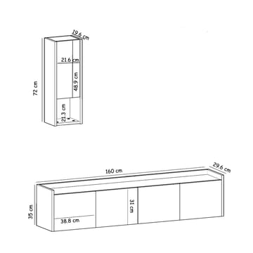 Semoure Tv-Bänk 160 cm - Products - Möbler - TV- & Mediamöbler - TV bänk & mediabänk