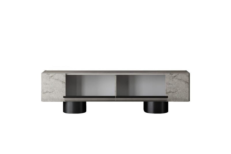 TV-bänk Travertin / Svart - Travertin / Svart - Products - Möbler - TV- & Mediamöbler - TV bänk & mediabänk