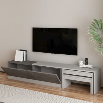 Zalven TV-bänk 180x36x30 cm - gordionmarmor och grå - Products - Möbler - TV- & Mediamöbler - TV bänk & mediabänk