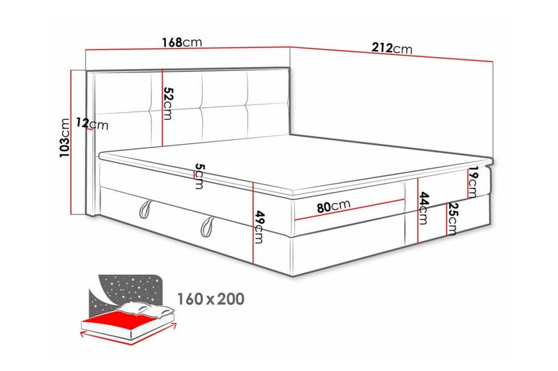 Aviemore Sängram 160x200 cm - Products - Möbler - Säng - Sängram & sängstomme