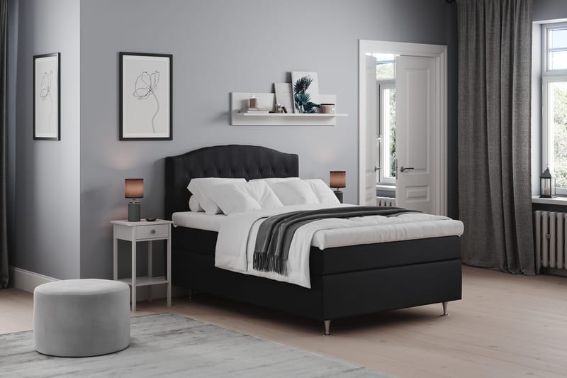 Belda Kontinentalsäng 140x200Medium - Svart - Products - Möbler - Säng - Kontinentalsäng