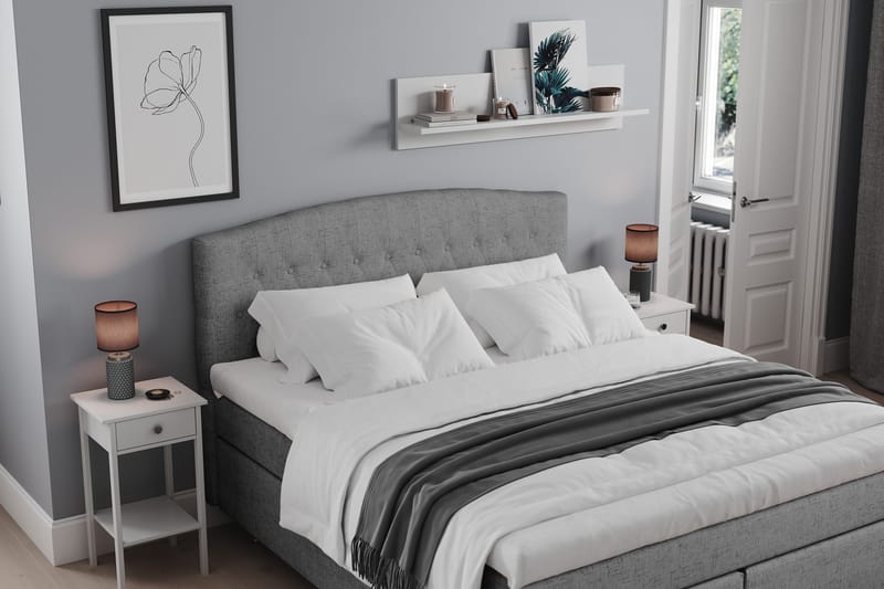 Belda Kontinentalsäng 160x200Fast/Medium - Grå - Products - Möbler - Säng - Kontinentalsäng