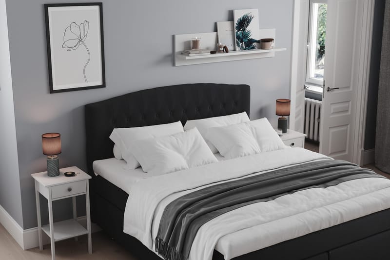 Belda Kontinentalsäng 180x200Fast/Medium - Svart - Products - Möbler - Säng - Kontinentalsäng