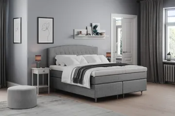 Belda Sängpaket 160x200 Fast - Grå - Products - Möbler - Säng - Kontinentalsäng