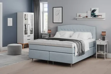 Belda Sängpaket 160x200 Fast - Ljusblå - Products - Möbler - Säng - Kontinentalsäng