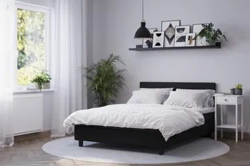 Billingen Komplett Sängpaket 120x200 cm - Svart - Products - Möbler - Säng - Kontinentalsäng