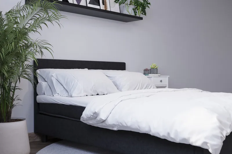 Billingen Komplett Sängpaket 140x200 cm - Svart - Products - Möbler - Säng - Kontinentalsäng