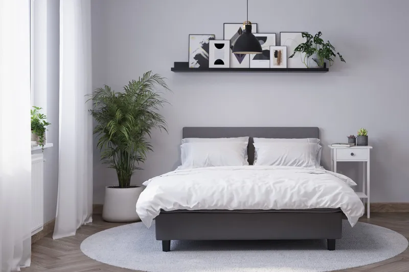 Billingen Kontinentalsäng 140x200 cm - Grå - Products - Möbler - Säng - Kontinentalsäng