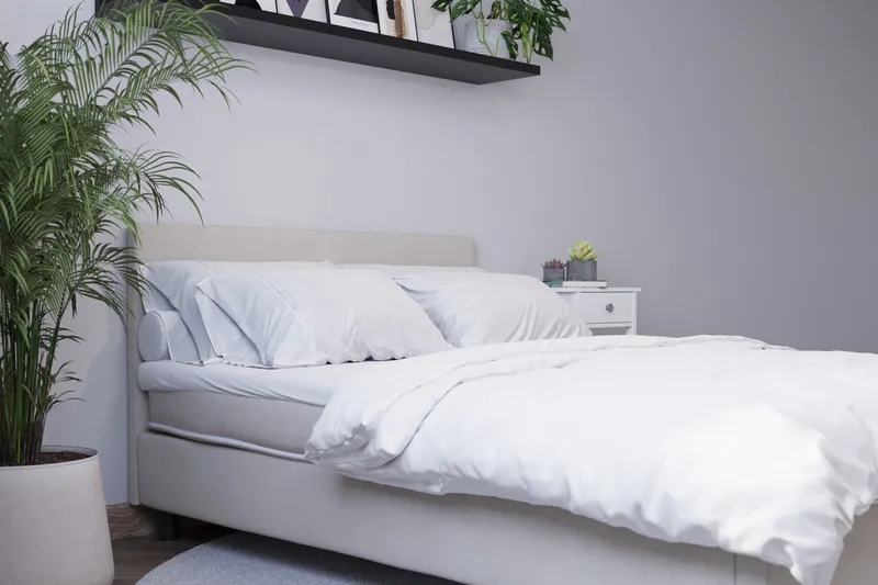 Billingen Kontinentalsäng 160x200 cm - Beige - Products - Möbler - Säng - Enkelsäng