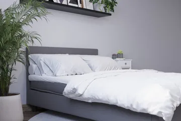 Billingen Kontinentalsäng 160x200 cm - Grå - Products - Möbler - Säng - Kontinentalsäng