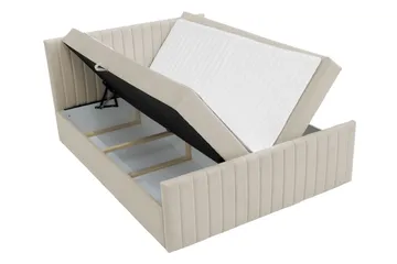 Calrosor Sängpaket Kontinentalsäng med Förvaring 140x200 cm - Beige - Products - Möbler - Säng - Komplett sängpaket