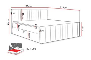 Calrosor Sängpaket Kontinentalsäng med Förvaring 180x200 cm - Grön - Products - Möbler - Säng - Komplett sängpaket
