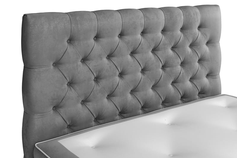 Celine Kontinentalsäng 120x200cm - Grå/Sammet - Products - Möbler - Säng - Enkelsäng