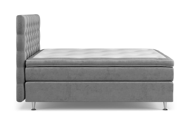 Celine Kontinentalsäng 120x200cm - Grå/Sammet - Products - Möbler - Säng - Enkelsäng