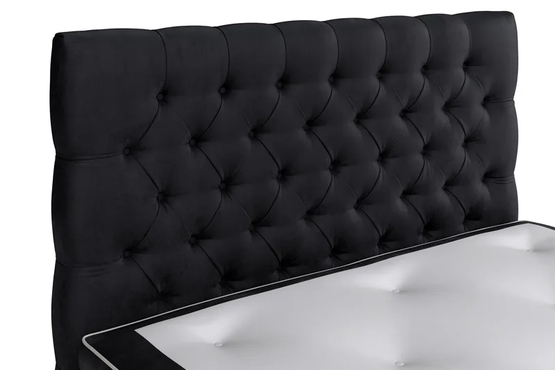 Celine Kontinentalsäng 120x200cm - Svart/Sammet - Products - Möbler - Säng - Kontinentalsäng