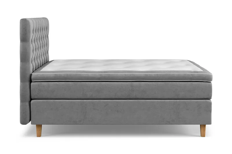 Celine Kontinentalsäng 140x200cm - Grå/Sammet - Products - Möbler - Säng - Kontinentalsäng