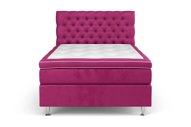 Celine Kontinentalsäng 140x200cm - Rosa/Sammet - Products - Möbler - Säng - Kontinentalsäng